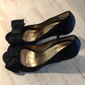 Kate Spade Black Satin Heels